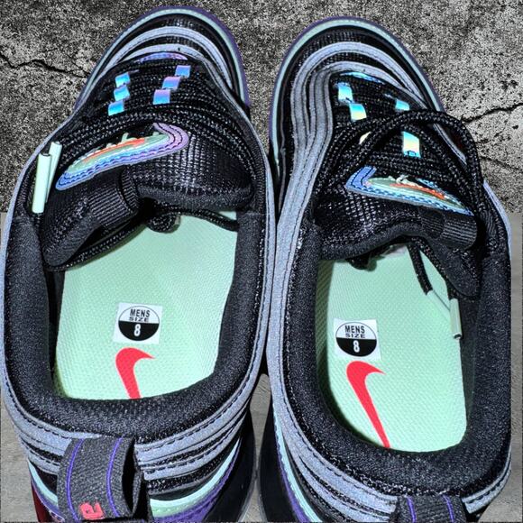 •DS• Nike Air Max 97 Slime Halloween (2020) • Size 8M/9.5W (GLOWS in Dark) - Picture 6 of 13